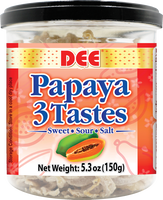 dee BRAND 35233 DEE DRIED PAPAYA 3 TASTES